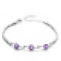 Women′s Fashion 925 Sterling Silver Amethyst Bracelet